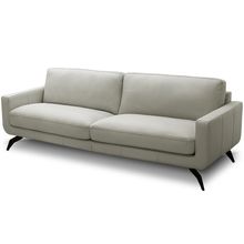 Sofá 3 Lugares Para Sala de Estar Living Industrial 240cm Trento L06 Couro Pérola - Lyam Decor