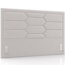 Cabeceira Cama Box King 195cm Estofada Nora P05 Veludo Cinza - Lyam Decor