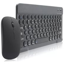 Kit Teclado e Mouse Bluetooth 5.2 Utra Fino Compatível Com Pc, iPad e Android Preto