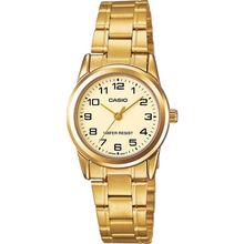 Relógio Casio Feminino Ref:Ltp-V001g-9budf Clássico Dourado