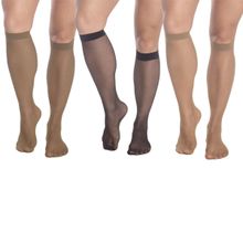 Kit 3 Pares de Meias 3/4 Selene Fio 15 Feminino