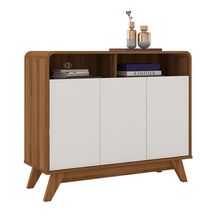 Buffet Aparador 3 Portas Vicenzo MDP Nature/OffWhite - Gran Belo