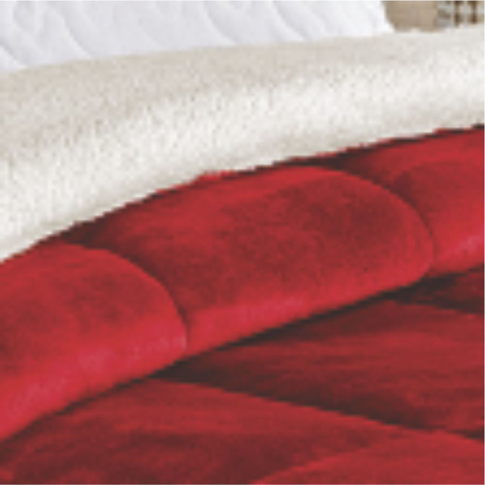 Cobedrom de Plush King Vermelho - Loja Moda Casa