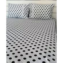 Jogo de Cama Solteiro Malha de Algodão 2 peças Poá