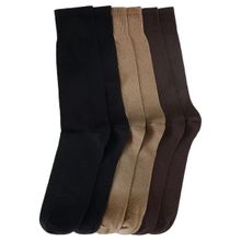 Kit 3 Pares de Meia Selene Social Cano Longo Masculina - Preto e Café