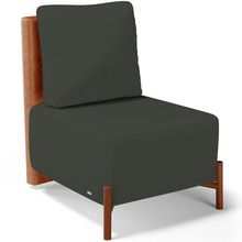 Poltrona Decorativa Sala de Estar Living Hungria L02 Couríssimo Camel Linho Verde Musgo - Lyam
