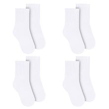 Kit 4 Pares de Meias Selene Básica Cano Médio Infantil