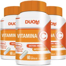 COMBO 3 VITAMINA C 500MG 60 CAPS CADA TOTAL 180 CAPS - DUOM
