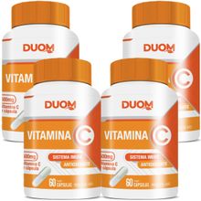 COMBO 4 VITAMINA C 500MG 60 CAPS CADA TOTAL 240 CAPS - DUOM