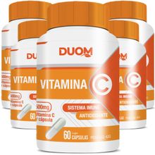 COMBO 5 VITAMINA C 500MG 60 CAPS CADA TOTAL 300 CAPS - DUOM