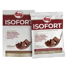 Isofort Whey Protein Isolado Chocolate 30g Vitafor 15 Sachês