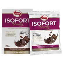 Isofort Beauty Whey Protein Cacau 25g Vitafor 15 Sachês