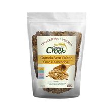 Granola de Aveia, Coco e Amêndoas Sem Glúten Leve Crock 200g