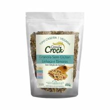 Granola de Aveia, Linhaça e Tâmara Zero Açúcar Sem Glúten Leve Crock 200g