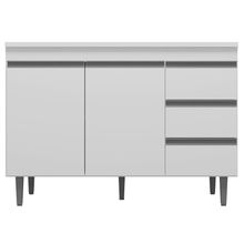 Balcão Gabinete Andréia de Pia 100cm Sem Tampo 2 Portas Branco - Desk Design