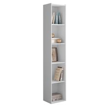 Estante Livreiro Organizador Multiuso Janaína 5 Nichos Branco - Desk Design