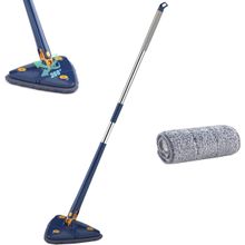 Mop Limpeza Triângulo Ajustável Giratório 360 Esfregão Rodo C/ 1 pano