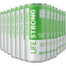 Energético Life Strong Energy Drink 12 unidades Maça Verde