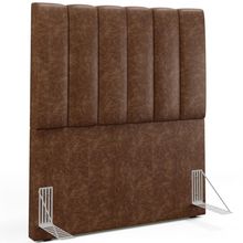 Cabeceira Cama Box Solteiro 100 cm Dália W01 Couríssimo Marrom - Lyam Decor
