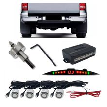 Sensor de Estacionamento Cromado Parachoque de Metal 22mm