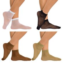 Kit 4 Pares de Meias Soquete Selene Fio 15 Feminina