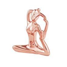 Escultura Decorativa de Yoga em Porcelana 3 Rose - Gran Belo