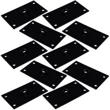 Kit 10 Chapinhas Chapa Reta Fixação Pés Palito Rosca 5/16 Preto G59