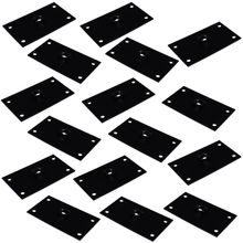Kit 16 Chapinhas Chapa Reta Fixação Pés Palito Rosca 5/16 Preto G59