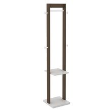 Cabideiro Grande para Quarto Sala de Estar AZ1019 MDP Nogal/Branco - Gran Belo