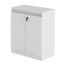 Balcão com Chave para Escritório Home Office ME4149 Branco - Gran Belo