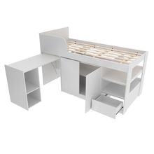 Cama Infantil Juvenil Multifuncional CM8021 MDP Branco - Gran Belo
