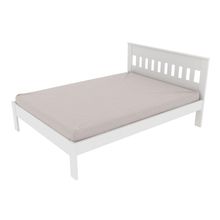 Cama de casal MDP CM8007 Branco - Gran Belo