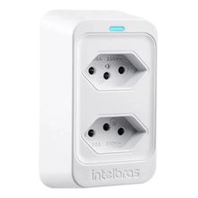 Tomada Dupla Protetor Elétrico Contra Surtos Intelbras Eps 302 Bivolt Branco