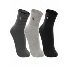 Kit 3 Meias Cano Médio Lupo - Preto/Cinza/Chumbo - 03248 | Pau a Pique