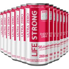 Energético Life Strong Energy Drink 12 unidades Melancia