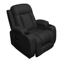 Poltrona do Papai Austin com Elevação Lift 150º Massagem Aquecimento PU Preto G31 - Gran Belo