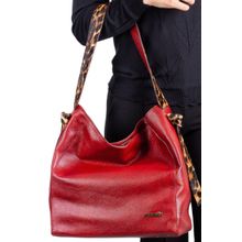 Bolsa sacola de ombro em couro estampado Mara