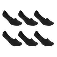 Kit 6 Pares de Meia Selene Sapatilha Invisível Masculino - Preto