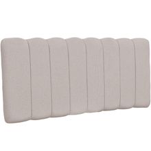 Cabeceira Cama Box Painel Casal Queen 160 cm Dubai W01 Linho Bege - Lyam Decor