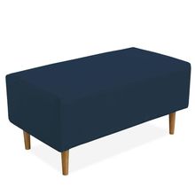 Puff Decorativo Sala de Estar Cléo W01 Pés Palito 90 cm Suede Azul Marinho - Lyam Decor