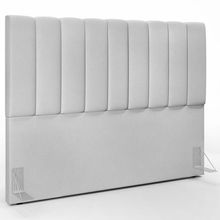 Cabeceira Cama Box Casal Queen 160 cm Dália W01 Linho Cinza - Lyam Decor