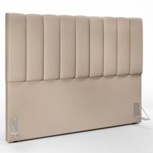 Cabeceira Cama Box Casal Queen 160 cm Dália W01 Suede Bege - Lyam Decor