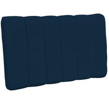 Cabeceira Cama Box Painel Solteiro 100 cm Dubai W01 Suede Azul Marinho - Lyam Decor