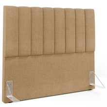 Cabeceira Cama Box Casal 140 cm Dália W01 Linho Bege Escuro - Lyam Decor