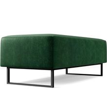 Puff Decorativo Sala de Estar Bali W01 Base Ferro 120x50 cm Facto Verde Musgo - Lyam Decor