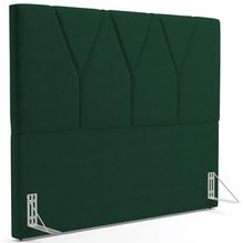 Cabeceira Cama Box Casal 140 cm Aurora W01 Suede Verde Musgo - Lyam Decor