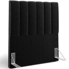 Cabeceira Cama Box Solteiro 100 cm Dália W01 Bouclê Preto - Lyam Decor