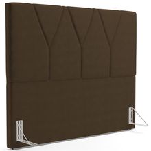 Cabeceira Cama Box Casal Queen 160 cm Aurora W01 Suede Marrom - Lyam Decor