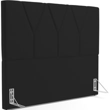 Cabeceira Cama Box Casal Queen 160 cm Aurora W01 Corano Preto - Lyam Decor