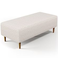 Puff Decorativo Sala de Estar Bali W01 Pés Palito 120x50cm Bouclê Cru - Lyam Decor